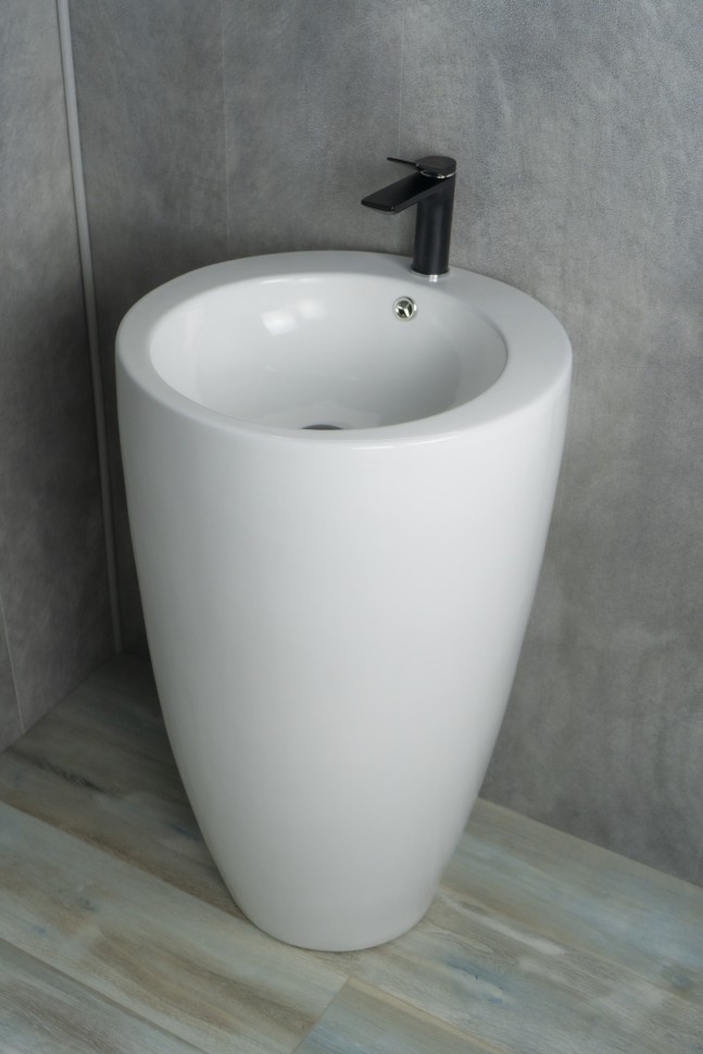 Раковина Gid Nb133 81106 накладная белая 49x49x82