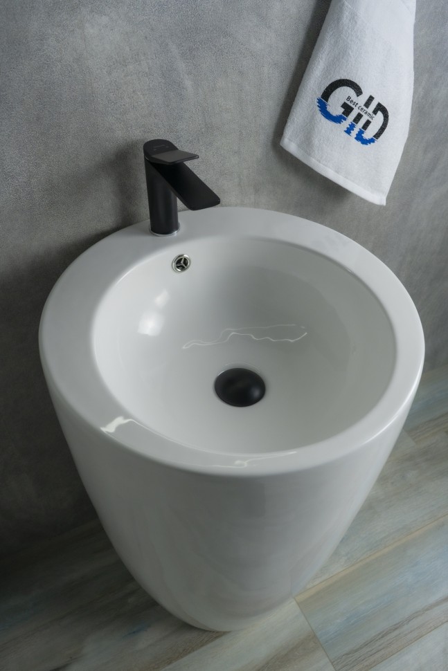 Раковина Gid Nb133 81106 накладная белая 49x49x82