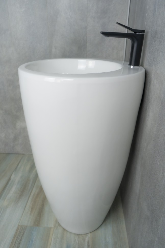 Раковина Gid Nb133 81106 накладная белая 49x49x82