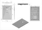 Поддон для душа из искусственного камня  VST-4SR8012A, 1200*800*25, антрацит