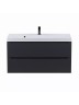 Тумба под раковину для ванной Uperwood Tanos 100 см, подвесная, черная матовая