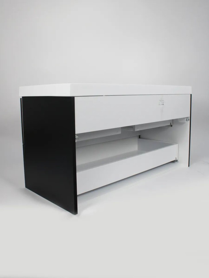 Тумба под раковину для ванной Uperwood Tanos 100 см, подвесная, черная матовая