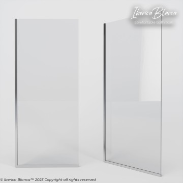 Шторка для ванны IBERICA BLANCA Mod.403 неподвижная прозрачное стекло/хром 50х140см (IB403.SC.140.50)