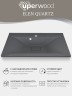 Раковина для ванной кварцевая Uperwood Elen Quartz 80х45х15,8 см, серая матовая, серый шелк