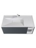 Тумба под раковину для ванной подвесная Uperwood Lotus Premium 100х50х42 см, серая