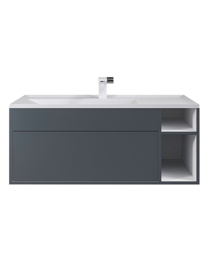 Тумба под раковину для ванной подвесная Uperwood Lotus Premium 100х50х42 см, серая