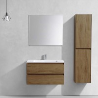 База под раковину Luka 800 подвесная, 2 выкатных ящика soft-close, T.Oak