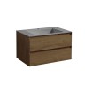 База под раковину Luka 800 подвесная, 2 выкатных ящика soft-close, T.Oak