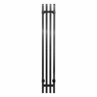 Полотенцесушитель электрический Оттимо ВертикaлеКВ 2115120GMR4EN 15*120 диммер R, оружейная сталь  