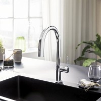 Смеситель Hansgrohe Aqittura для кухни, 1 отверстие, с вытяжным изливом 1jеt и функцией фильтрации, цвет: хром 76803000