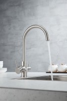 Смеситель для кухни ESSEN, никель, Es213211-NI(BS), Paulmark