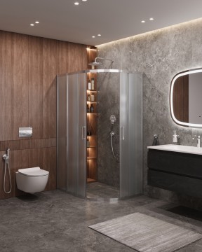 Душевой уголок CEZARES MOLVENO-RH-2-110/80-P-Cr