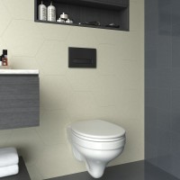 Инсталляция BERGES для скрытого монтажа унитаза АТОМ Line 410 кнопка черная Soft Touch