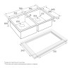 Мойка нерж. сталь GERBERG 78/2 UNI, PM237844-BG, брашированное золото, 780х440мм, Paulmark
