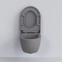 Унитаз Abner 103T20301R (545*360*330) МАТОВЫЙ СЕРЫЙ подвесной БЕЗОБОДКОВЫЙ, 1 место