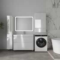 Тумба напольная STYLELINE "Атлантика 100", Люкс Плюс белый глянец с раковиной Атлантика 100  