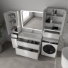 Тумба напольная STYLELINE "Атлантика 100", Люкс Плюс белый глянец с раковиной Атлантика 100  