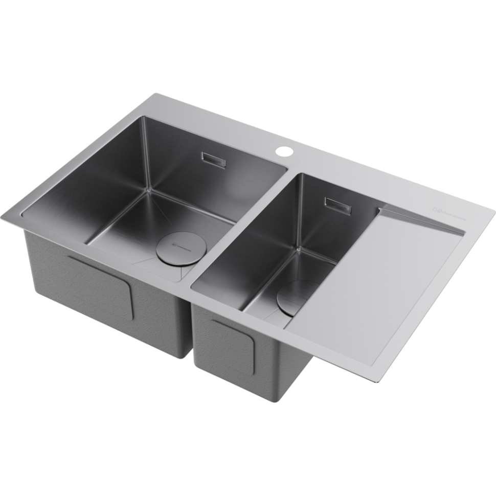 Кухонная мойка Omoikiri Akisame 78-2-L-IN нерж. сталь/нержавеющая сталь