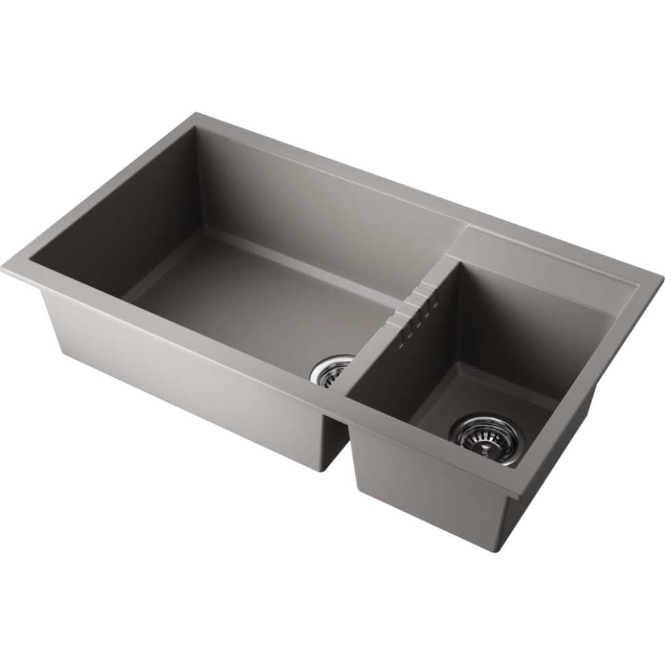 Кухонная мойка Omoikiri Tedori 86-2-LB-GR Tetogranit/leningrad grey