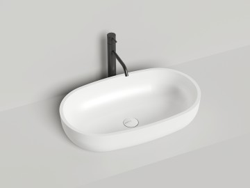 Раковина накладная GLORIA 05 покраска по RAL полностью 640х385х145 S-Stone Матовое