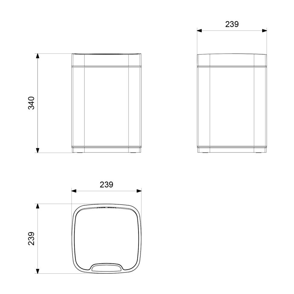 Ведро мусорное, сенсорное Timo Petruma 15200/13 никель