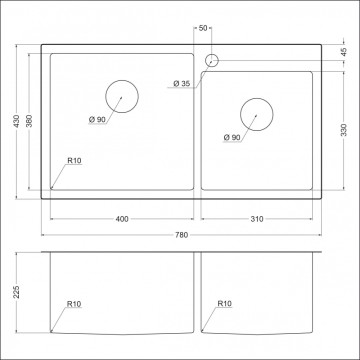 Мойка EMAR EMB-210 EMB-210 PVD Nano Dark