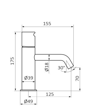 Смеситель для раковины GRB COOL 90510900, хром