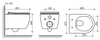 Подвесной унитаз PLAY Rimless CN3001