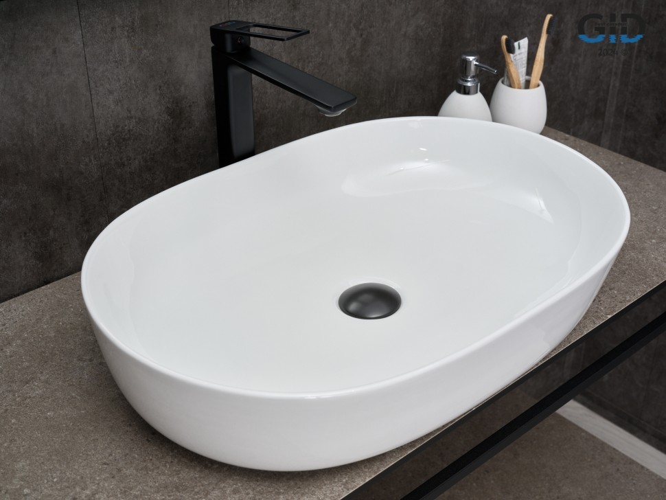 Раковина Gid D1348 51204 накладная белая 61x41x13.5