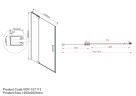 Душевая дверь Extra VDP-1E1112CLB, 1100/1200, черный, стекло прозрачное