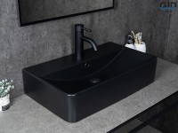Раковина Gid Bm1344 53361 накладная черная матовая 61x35.5x14