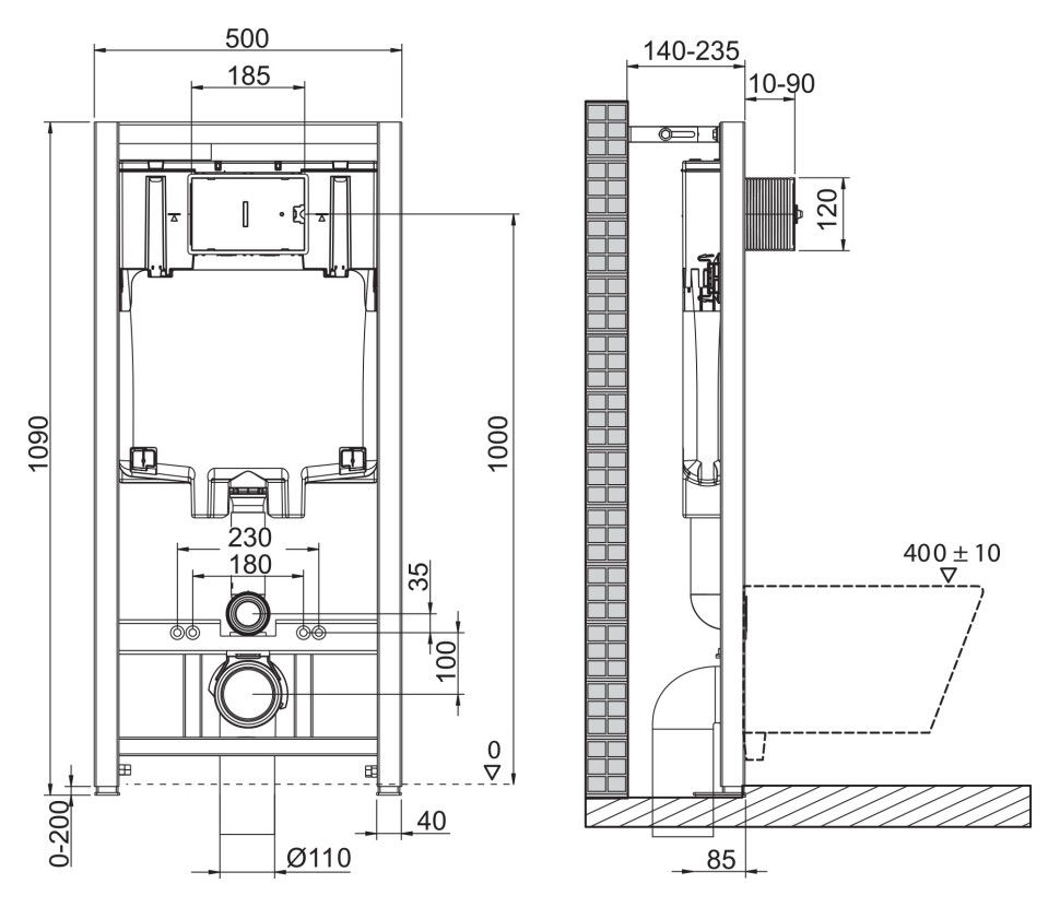 Инсталляция для унитазов BelBagno BB002-80