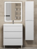 Тумба под раковину 60 см, Uperwood Tanos, напольная, белая, 3 ящика