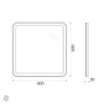 Зеркало BelBagno SPC-MAR-600-600-LED-BTN