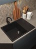 Кухонная мойка из искусственного камня Uperwood ECON UPD-202-004, прямоугольная, черная матовая