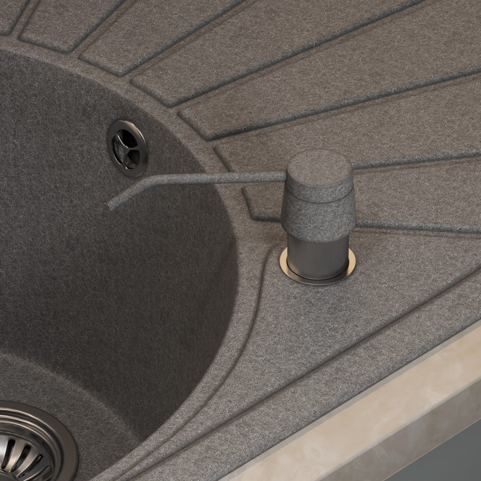 Дозатор для моющих средств Uperwood Quartz UPD-01-03-D, серый