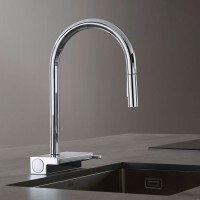 Смеситель Hansgrohe Aquno Select для кухни, 1 отверстие, с вытяжным душем, 3jеt, каскад, sВох, цвет: хром 73831000
