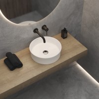 Раковина BERGES Ego SL накладная, ? 38 см, матовый белый