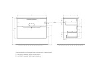 База под раковину подвесная BelBagno MARINO-H60-900-2C-SO-RW-P