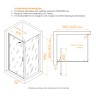 Душевой уголок 90*70*200 RGW SV-145-2 (SV-05-2 + Z-050-3) Прямоуг./Хром/Прозрачное/8 мм (Easy) 1000x900
