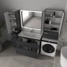 Тумба напольная STYLELINE "Атлантика 100", Люкс Плюс графит с раковиной Атлантика 100  