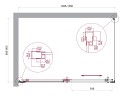 Душевой уголок BelBagno LUCE-AH-1-130/90-C-Cr