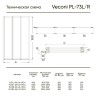Шторка на ванну Veconi Palau PL-73R, 900x1500, хром, стекло прозрачное