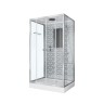 Душевая кабина Niagara Luxe NG-7772QW (120x90х210) низкий поддон(15см),дверь раздвижная,стенки серебро,4 места