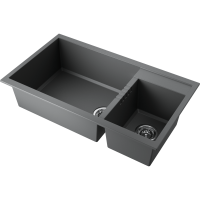 Кухонная мойка Omoikiri Tedori 86-2-LB-PL Tetogranit/платина