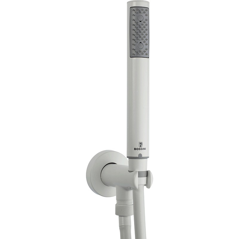Душевой комплект BOSSINI ZEN C12002C.045 с лейкой, держателем и шлангом, белый матовый (изделие снято с производства)