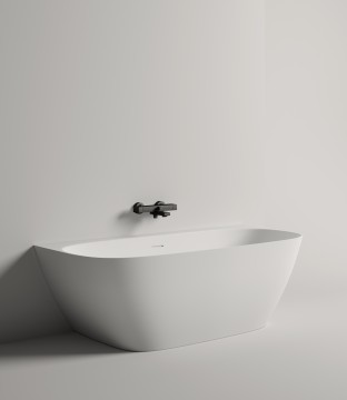Ванна пристенная SOFIA WALL 170x80 покраска по RAL полностью S-Stone Матовое