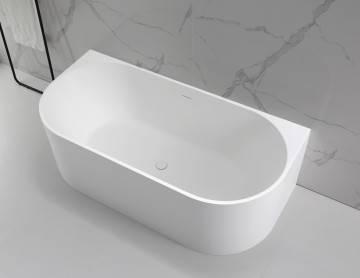 Ванна Солид Серфейс (Solid Surface) Vincea VBT-4S07-1700MW, 1700*800*550, белый матовый, щелевой перелив