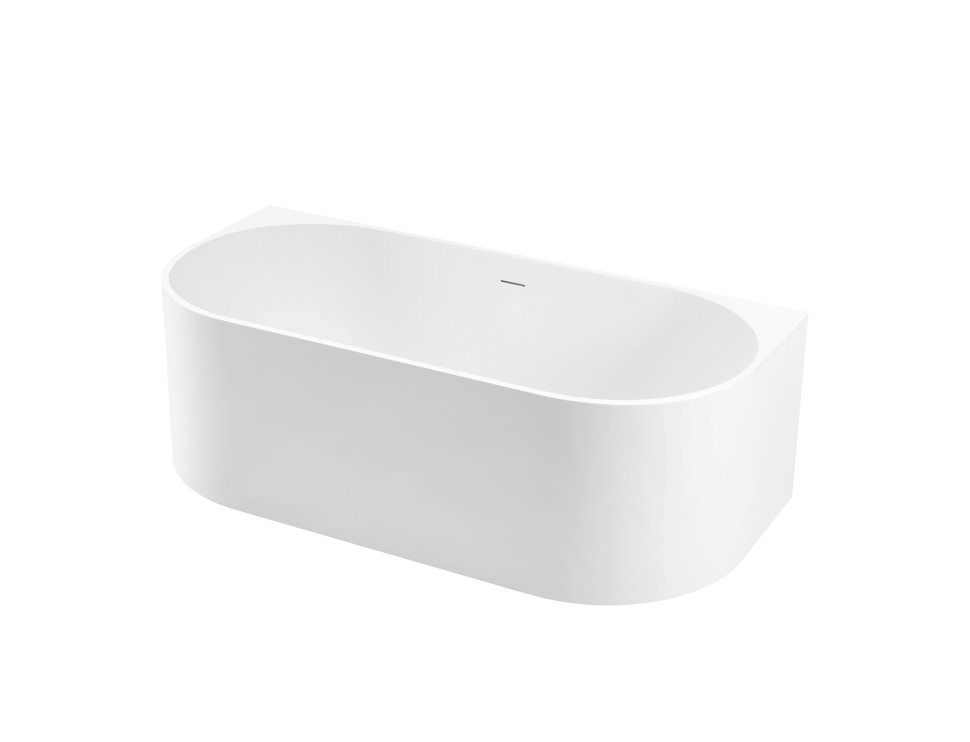 Ванна из искусственного камня Vincea VBT-4S07-1700MW, 1700*800*550, белый мат., слив-перелив в комплекте