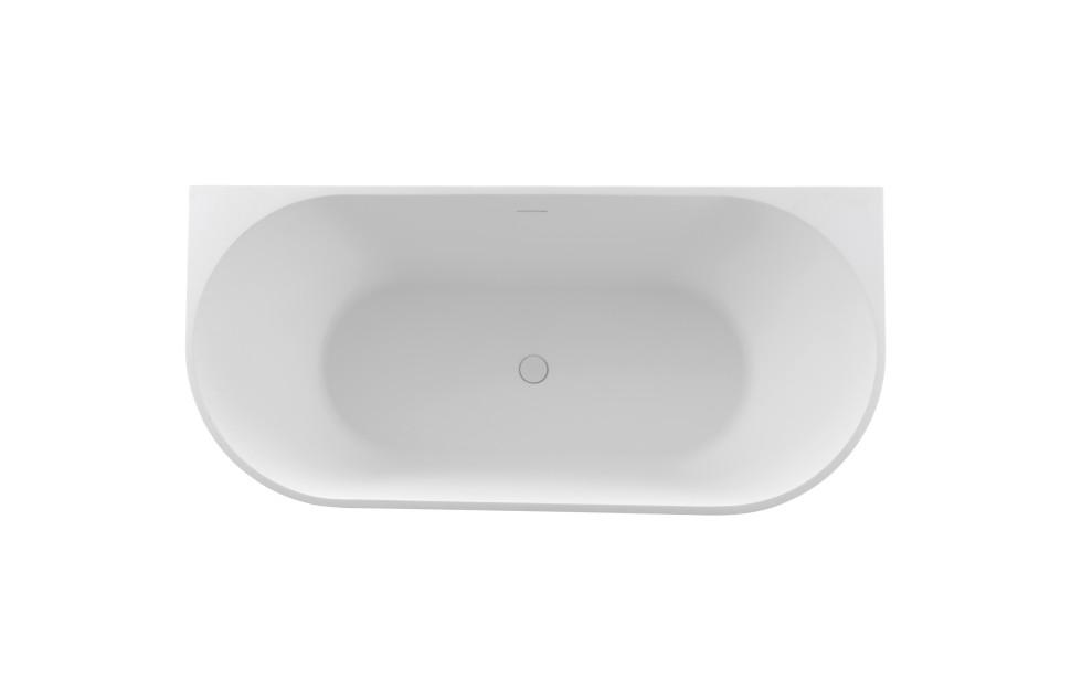 Ванна из искусственного камня Vincea VBT-4S07-1700MW, 1700*800*550, белый мат., слив-перелив в комплекте